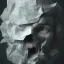 Placeholder: rendered in blender trash bag on his head and crumpled paper as a texture, collage paper and tape, slit - scan photography, high resolution, cinematic, unreal 6, breathtaking detailed