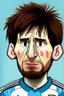 Placeholder: Lionel Messi Argentine football player ,cartoon 2d