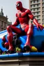 Placeholder: spiderman float in the macy's day parade