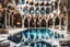 Placeholder: mixed styles, Gaudi, pool, marble, Shot with Canon EOS R5, 50mm lens, depth of field, shutter speed 1/1000, f/2.8, white balance, 6000k. High resolution, realistic detail, HDR effect, film grain, 4K –ar 16:10 –s 700 –q