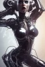 Placeholder: cyberpunk, black latex body, women, body portrai, big boobs, open mouth, highlight eyes perfect, skin, tron, cyborg , perfekt, real, dream, hr giger