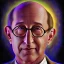 Placeholder: portrait of Jerry Saltz created from billions of exploding stars