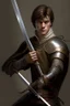 Placeholder: noble swordman with rapier short brown hair