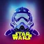 Placeholder: logo with only the letters 'STAR WARS', vivid colors