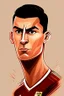 Placeholder: Cristiano Ronaldo Portuguese football player cartoon 2d