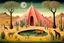 Placeholder: A desert oasis with animals by artist "Henri Rousseau",by artist "Leonora Carrington""