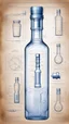 Placeholder: blueprint of bottle with a screw cork inside