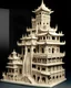 Placeholder: An ivory colored lightning fortress painted by Qiu Ying