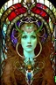 Placeholder: art by Alfons Mucha and Patrick Woodroffe, stained glass motif, bilateral symmetry, Ouroboros, infinity symbol, mystical, mechanistic, metaphysical, serpentine, cosmic, nebula, HD 4K, sharp detail, photo-realistic, octane rendering, award winning photography, cinematic lighting