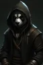 Placeholder: Panda male, Rogue, black clothes, hooded