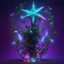 Placeholder: Falling Star Sorcerer Vine in vibrant glass cyberpunk art style