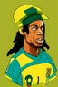 Placeholder: Ronaldinho Brazilian football player cartoon 2d