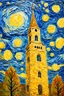 Placeholder: Çanakkale kulesini Van Gogh tarzında yap