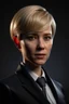 Placeholder: realistic british female prime minister of the future with blonde short hair