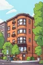 Placeholder: apartment building, cartoon