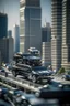 Placeholder: elevated motorcade in air on top of sky scrapers, shot on Hasselblad h6d-400c, zeiss prime lens, bokeh like f/0.8, tilt-shift lens 8k, high detail, smooth render, down-light, unreal engine, prize winning