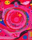 Placeholder: A pink universe filled with stars designed in Kuna Molas painted by Wassily Kandinsky