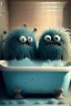 Placeholder: tiny bathtub hairy monsters