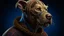 Placeholder: dog man, wool, fine rendering, high detail, 8K, man, tattoos, wool,