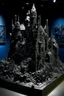 Placeholder: A black castle made out of steel in a chaotic shadow realm designed in Ica stones painted by Vincent van Gogh