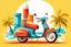 Placeholder: cool fun beach brand beach wear random design seaside bucket and spade vespa sunshine abstract objects like havana brand simple 3 colour