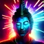 Placeholder: Futurist Portrait of god shiva, a halo of energy around him, in a cyberpunk galaxy background, sci-fi, blade runner, 2048, avangers end game,digital artwork,with impressive detail, very realistic, thin blur neon outlines, best angle, best colors, perfectly symmetrical, 8k, hdr, octane rendering