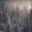 Placeholder: winter landscape, ice field, crystals, dreamlike, foggy, lost in the woods