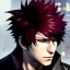 Placeholder: Detailed anime boy, crimson red hair, classic taper hairstyle, dante dmc5 hairstyle, wolf ears protruding out, white trench coat, intricate details, full body portrait, keep head in frame, slight smile, black Japanese motif, concept art, highly detailed, digital painting, concept art, sharp focus, illustration, art by Yoji Shinkawa, WLOP and greg rutkowski and alphonse mucha and artgerm and yanjun Chen and Junji ito and Makoto Shinkai, HDR, octane render, highly detailed