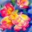 Placeholder: watercolor of a peony, warm colors, water color streaks and splashes, minimalist, in the style of turner, white space