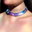 Placeholder: iridescent metallic choker