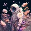 Placeholder: "floral astronaut" hand-drawn digital art, muted tones, flowers everywhere, colorful garden, beautiful galaxy, REALISTIC, anime, 4k, high resolution, full details