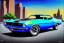 Placeholder: a true-to-life 1971 plymouth cuda 426, centered, intricate, extreme detailed, photorealism, center view, city background, pivot on plymouth, pen and color marker painting by cheryl kelley