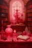 Placeholder: A pink archive with arcane magic painted by Henri Robert-Bresil