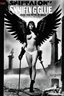 Placeholder: SNIFFIN’ GLUE magazine high res photo cover by Helmut Newton: special 'boundage with heavy chains in hell for her' issue; guest star : Lilitha Embervein with her wings, daughter of the flame-wielding cult of Pyr’Zhar,