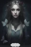 Placeholder: Blonde hair Water lilies long hair night Fairy princess rapunzel hair queen crown dragonflies fireflies elven tiara flowers fairy wings gothic purple burgundy dark red