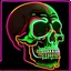 Placeholder: a field of 1000s of cartoonish, anatomically correct, skulls, vivid RANDOM BRIGHT neon colors, dark comedy, well lit, high detail, photorealistic, horrorcore, fun, scary, dead