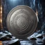 Placeholder: a silver coin called a Silver Moon standing on edge. ancient viking runes. flat coin. show one whole coin front on at a distance. fantasy concept art, exquisite realism, a masterpiece, dynamic lighting, hyper detailed, intricately detailed, deep color, Unreal Engine, volumetric lighting , Epic cinematic brilliant stunning intricate meticulously detailed dramatic atmospheric maximal,