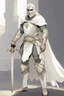 Placeholder: Knight wearing white armor and white cape with white mask, sword, and shield