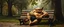 Placeholder: master oil painting by Rembrandt, fat orc gremlin sleeping on a bench in the park