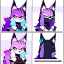 Placeholder: a fox fursona, furry, fursona, fursona reference sheet, high quality, 8k, fox tail, winged, fur, anthropomorphic, master quality, cyberpunk, backlighting, soft lights, black and purple color pallet