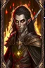 Placeholder: full length, mantle, black cloth, dark green eyes, sits on the throne, holding a long spear with his left hand, human skin,