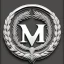 Placeholder: letter M, laurel wreath, roman style