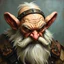 Placeholder: Dnd, fantasy, dwarf, handpainted by a renaissance artist, oil painting, head portrait, sturdy, mighty, grizzled, old, angry, barbarian, big round ears