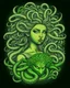 Placeholder: medusa tattoo design, traditional tattoo style, t-shirt design, fantasy art, digital painting, clean dark background, 8K