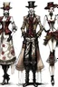 Placeholder: Design different sketches of men's, women's or unisex clothing based on the Vivienne Westwood brand and the Victorian era. Rebel, extraordinary, underground, using corsets with a touch of vampire fantasy