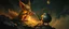 Placeholder: fuzz sponge tube gremlin fox demon in the astral realm with a tea kettle, painted by Rembrandt