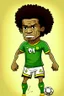 Placeholder: Douglas Louise Brazilian football player cartoon 2d