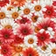 Placeholder: gerbera daisy flower on white background, illustration, seamless tileable pattern