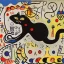 Placeholder: the cat travels in the Barcelona by da Miro