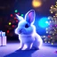 Placeholder: a cyber robot bunny, cute furry, dramatic lighting, xmas background, screenshot from a pixar movie, highly detailed, imax 4k